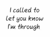 Through With You Ringtone Download Free